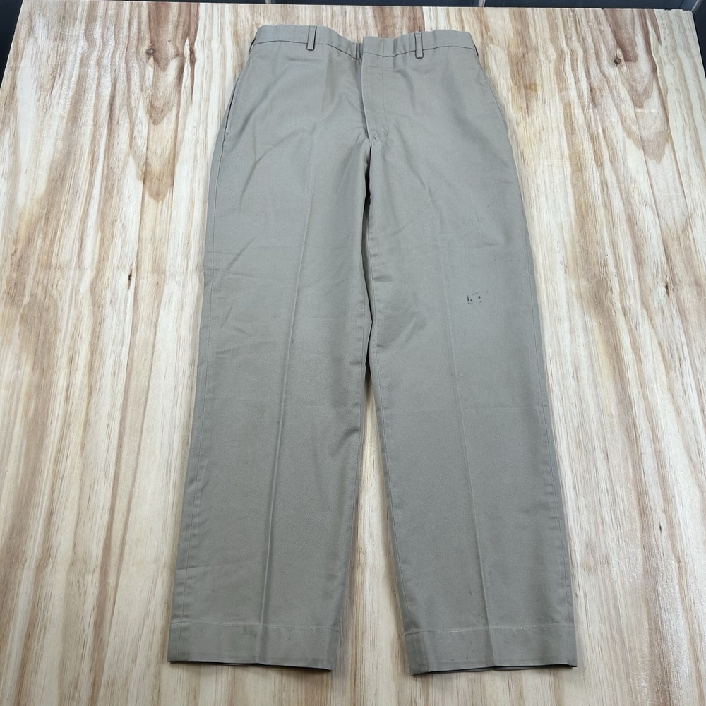 VTG 1960s Creighton US Navy Dacron Polyester Khaki Uniform Pants 29x29